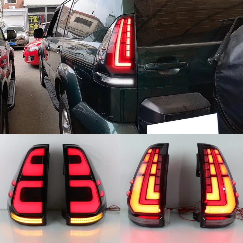 

For Toyota Prado 120 FJ120 LC120 2003-2009 LED Taillight Rear Running Lamp Reverse Brake Lamp Dynamic Turn Signal DRL Tail Light