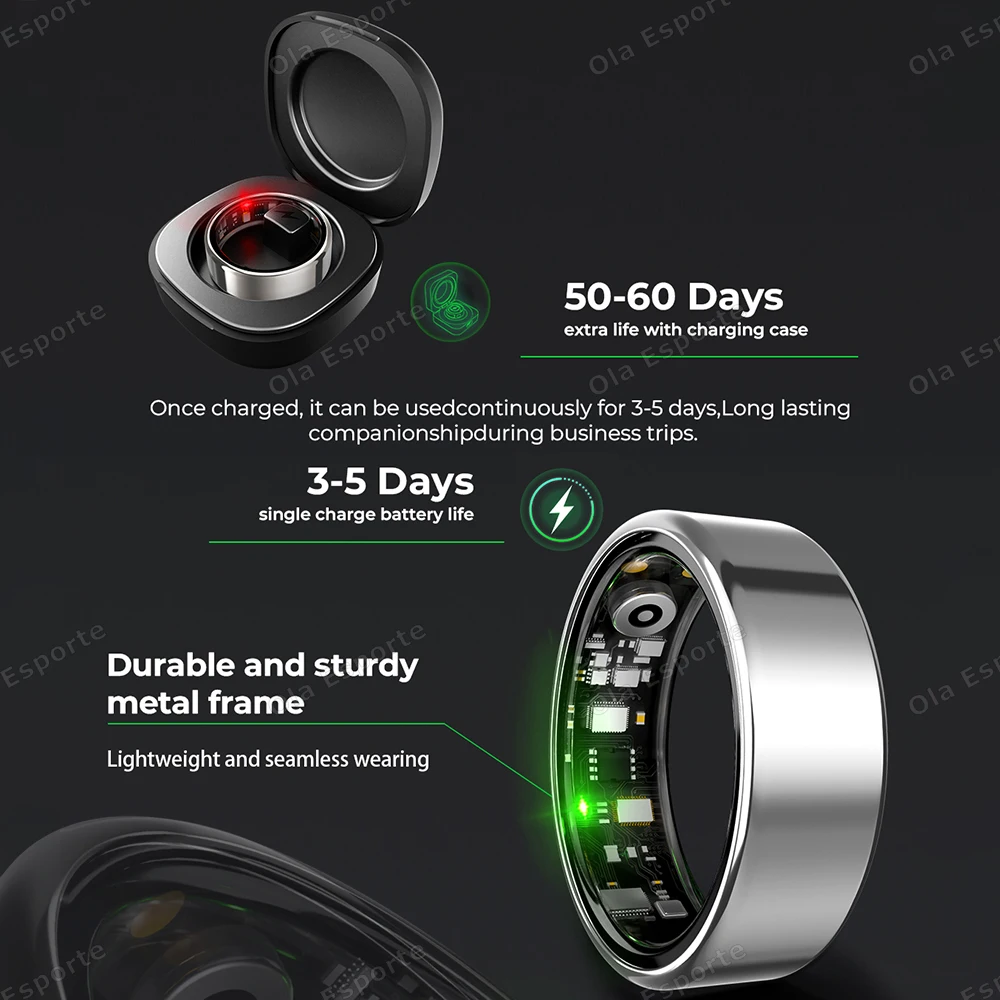 Smart Ring Health Tracker Fitness Monitor Sleep Tracking Heart Rate Activity Sensor Wearable Ring for Men Women HT30 2026 view 3