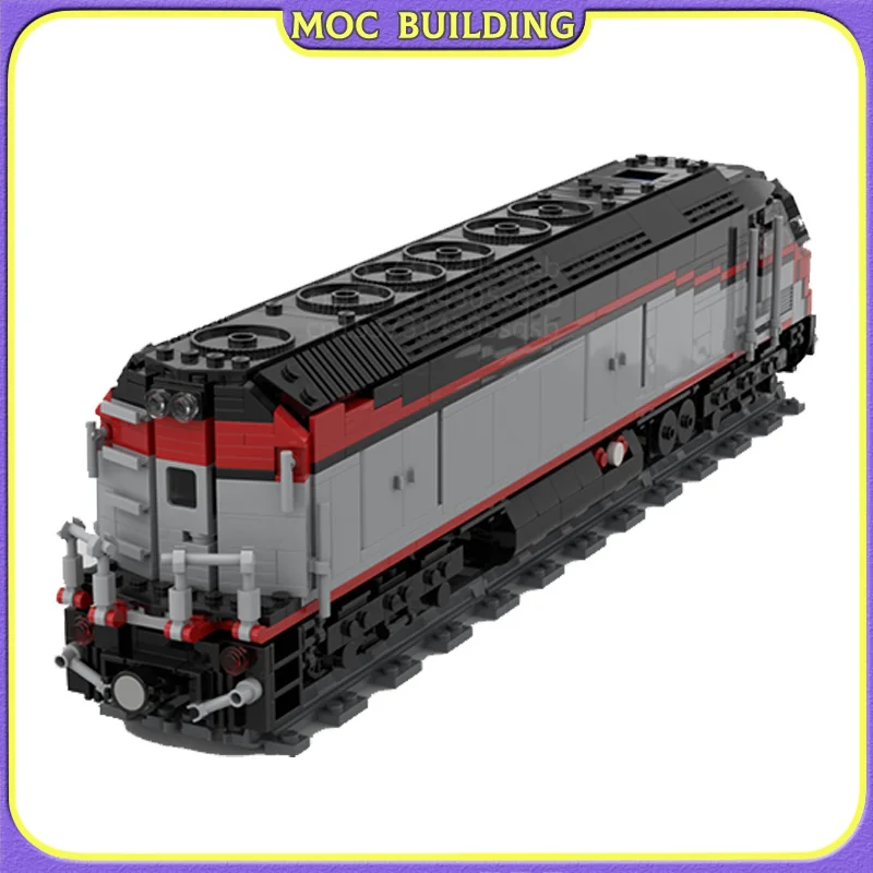 MOC Building Blocks 1:48 Caltrain MP36PH City Locomotive Train Model DIY Creative Assembly Technology Bricks Toy Gift