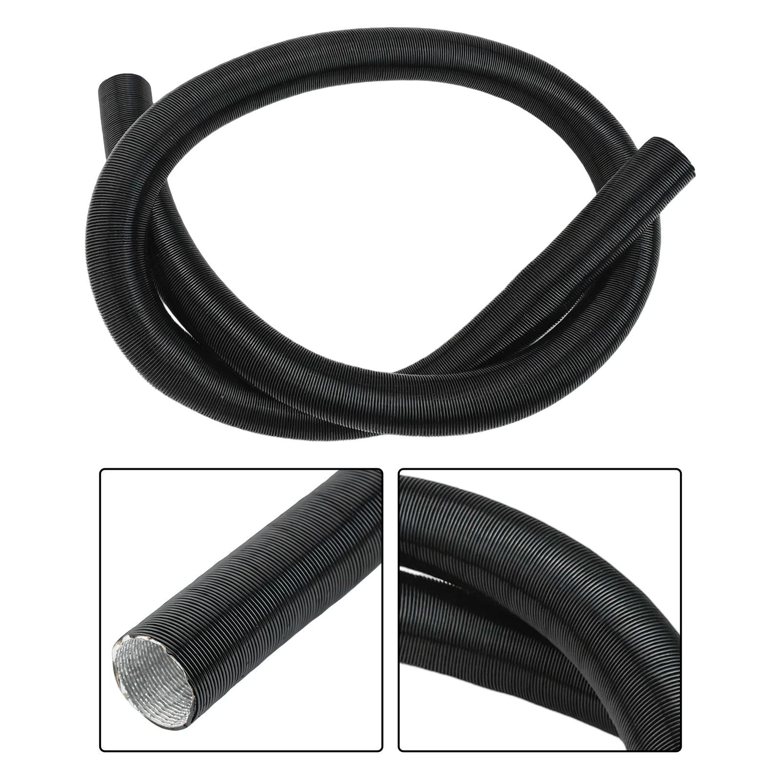 Aluminium Foil 25 Mm Air Intake Heating Duct Pipe, Stretchable Flame Retardant Hose For Webasto Diesel Heater