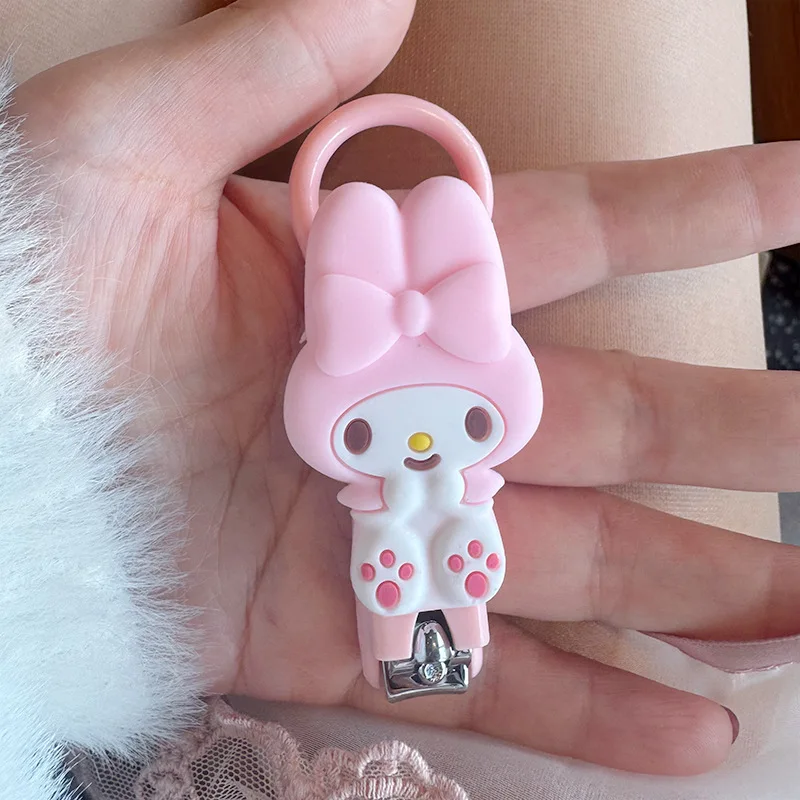 Obcinaczki do paznokci Sanrio Hello Kitty, urocze, kreskówkowe, anime, Kuromi, Cinnamoroll, kompaktowe, ostre, nożyczki do paznokci My Melody, prezenty świąteczne