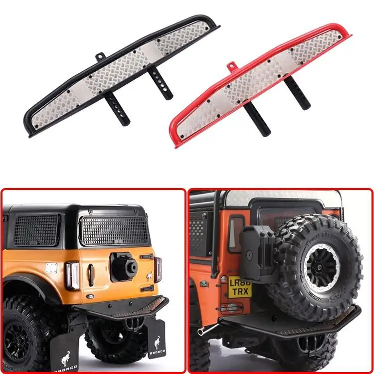 

For Traxxas Trx4 Bronco K5 Defender Axial Scx10 Iii Jeep Wrangler 1/10 Rc Car Parts Metal Rear Bumper Type B