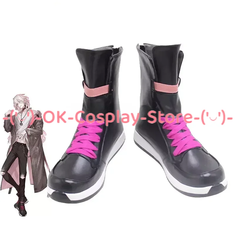 Game Paradox Live SHION KAIDA Cosplay Shoes PU Leather Shoes Cosplay Prop Halloween Carnival Boot Custom Made