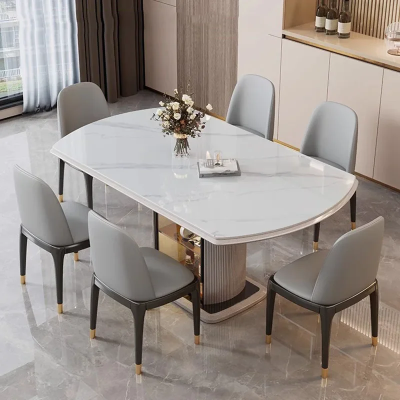 

Small Space Dining Table White Extendable Nordic Luxury Round Dining Table Nordic Modern Design Mesas De Jantar Home Furniture