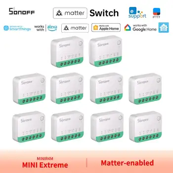 Sonoff minir4m mini wifi extremo interruptor de casa inteligente desanexar relé matéria suporte alexa google assistente casa homekit smartthings