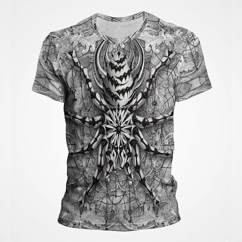 Vintage ArtStation Spiders Graphic T-shirt Men Horror Print Tees Pop Summer Streetwear Hip Hop Women Casual Tops Funny Kids Tee