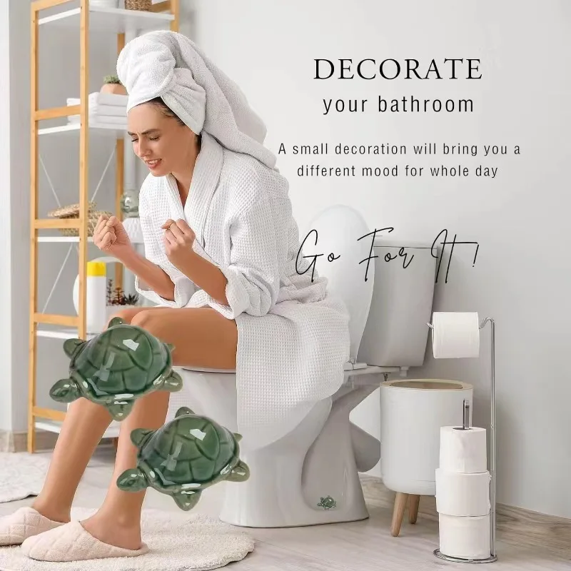 Toilet Bolt Cap Universal Bathroom Household  Decoration Creative Resin Turtle Toilet Bolt Cap Home Life Supplies