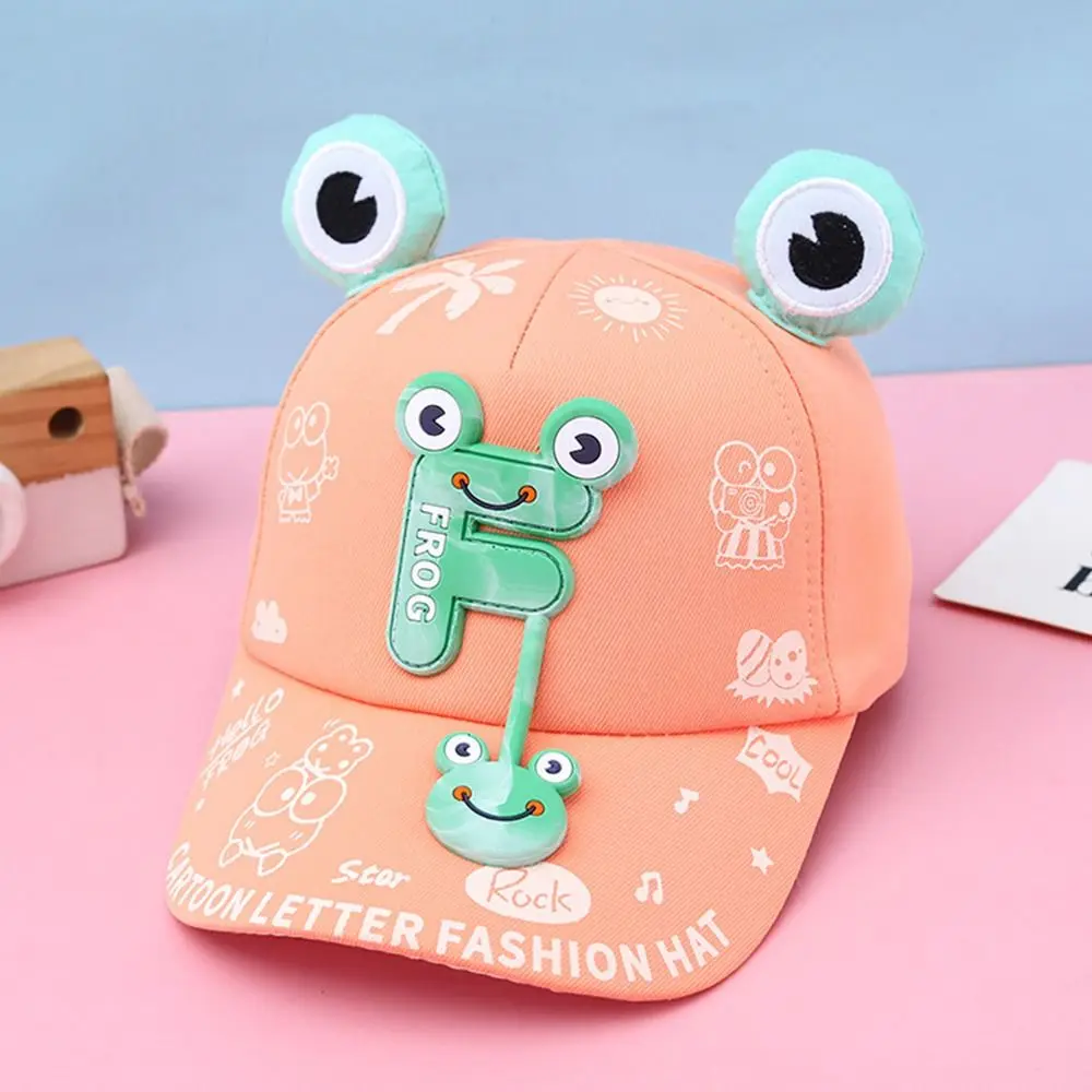 Children Letter Baseball Cap Cotton Cute Animal Printing Sunshade Hat Adjustable Outdoor UV Protection Baseball Cap 3-6Years