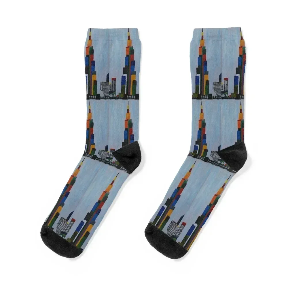 

Burj Khalifa Socks new year professional running Socks Men Women's