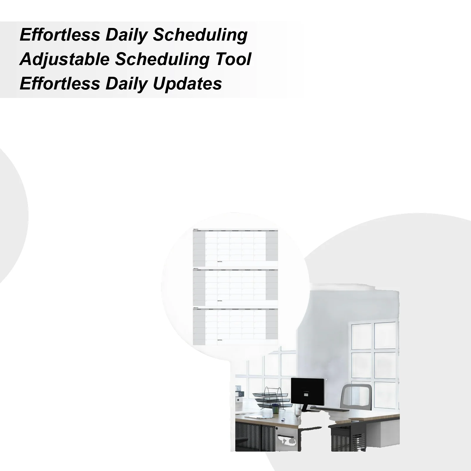 ドライイレースカレンダー 3ヶ月ドライイレースデイリープランナー 再利用可能な学用品プランナースケジュール 冷蔵庫ドア 家庭学習用