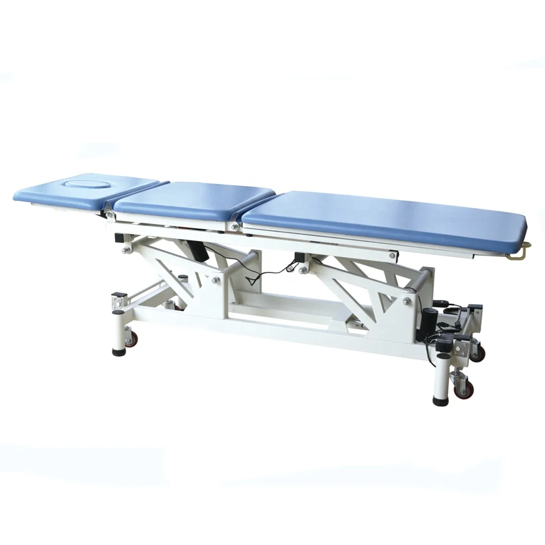 3 section Medical Rehabilitation Equipment electric Treatment Table bed Therapy Table Chiropractic Massage Table