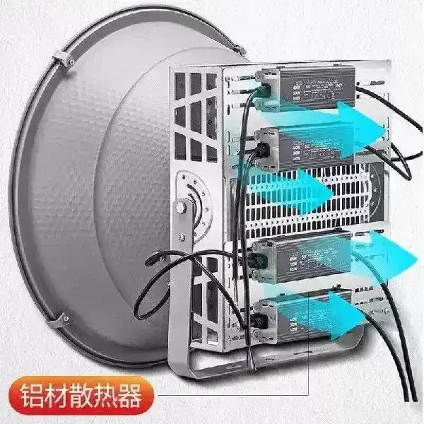 For LED Tower Crane Light Outdoor Construction Site Floodlight 400W 600W 800W 1000W High Brightness Work Lighting