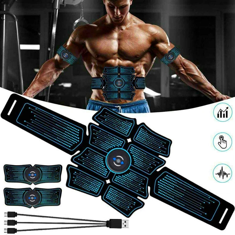 

EMS Fitness Belt Abdominal Muscle Paste Abdominal Muscle Training Instrument Home Sports Fitness Equipment Portable USB