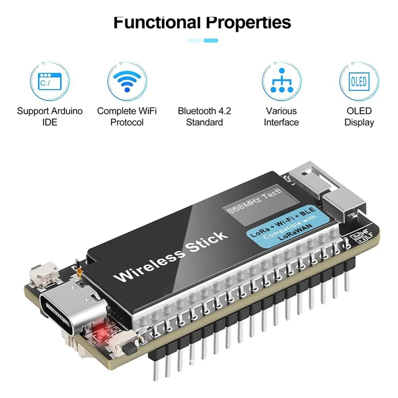 ESP32-S3 Wireless Development Board Lora WIFI Bluetooth SX1262 Lorawan BLE Fast Type-C Connection 433-510Mhz Durable Easy To Use