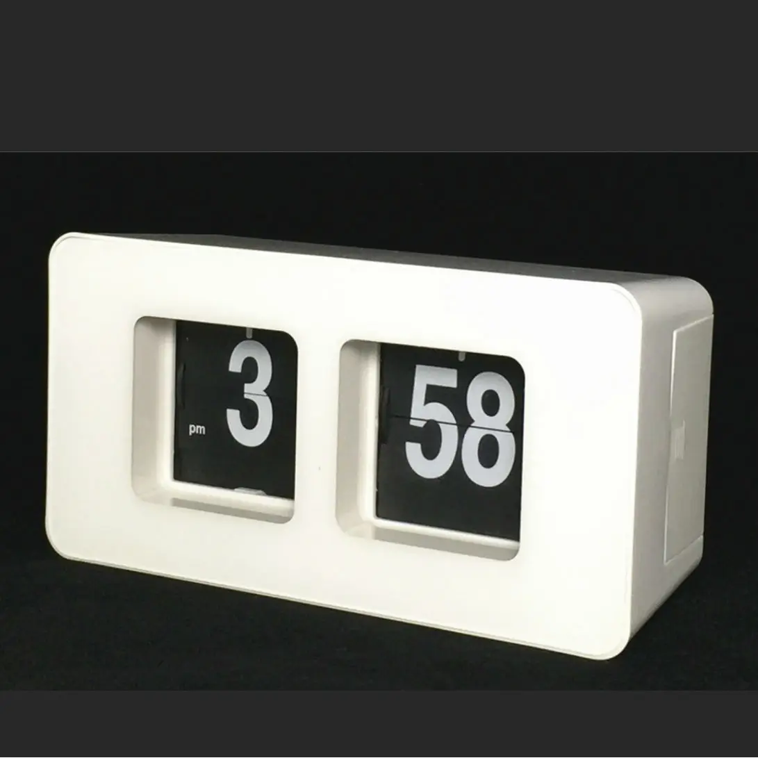 

Minimalist Auto-Flip Clock - Modern Silent Digital Desk Clock with LED Display,Sleek Design for Home/Office Decor & Productivity