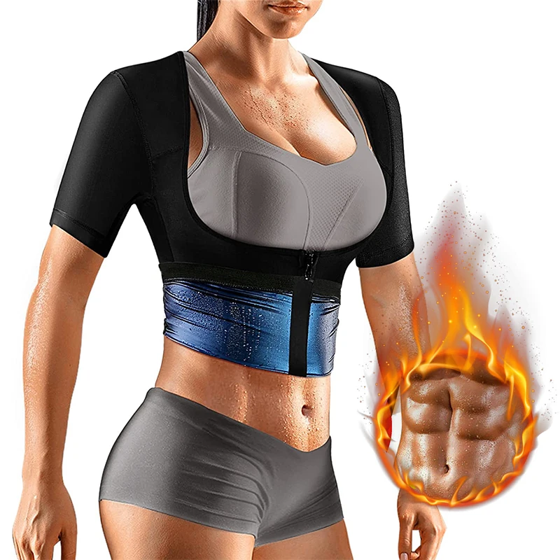 

Workout Shapewear for Women Weight Loss Sauna Effect Body Shaper Waist Trainer Arm Slimmer Shirt Bodybuilding Trimmer Vest Belt