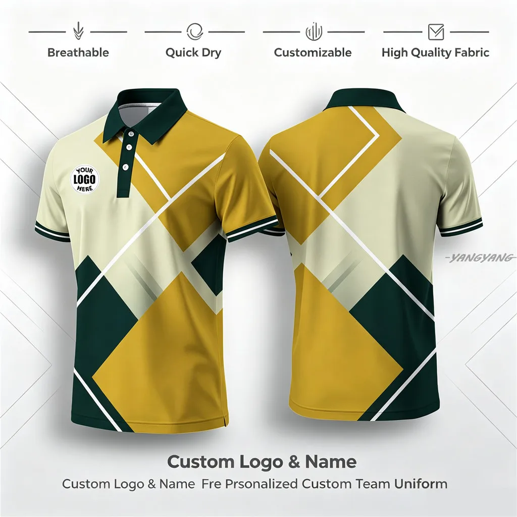 Men Custom Polo Shirt Logo Golf Shirt Corporate Uniform Breathable Quick Dry Casual Team Clothing Personalized Man Clothes