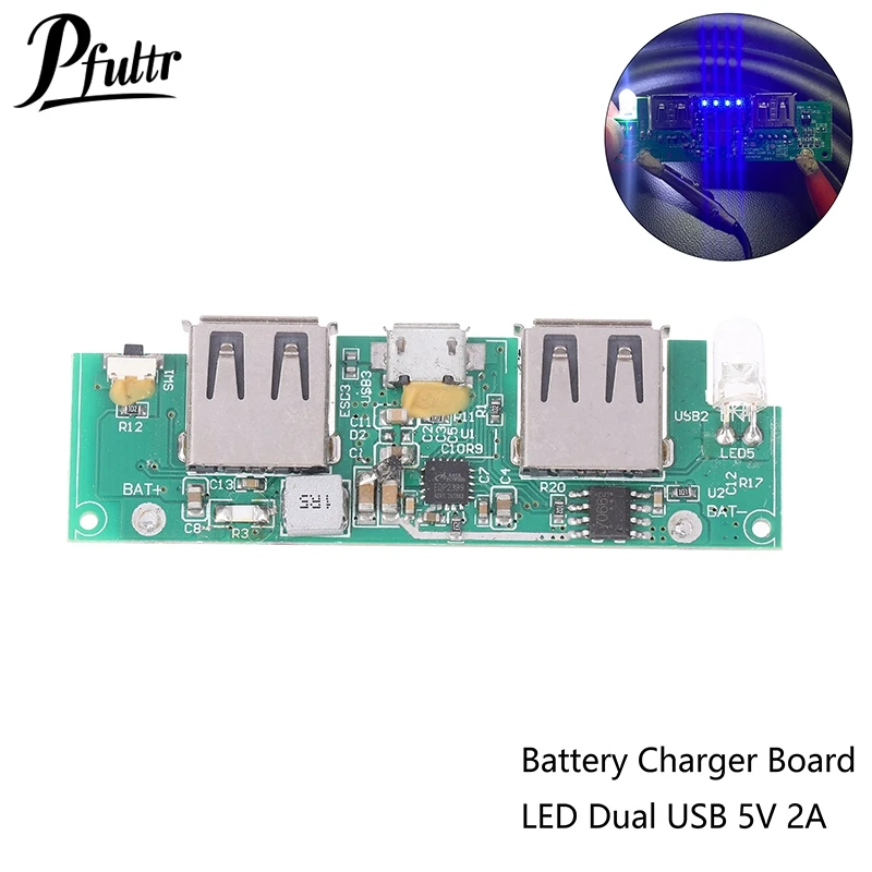 Dual USB 5V Mobile Power Motherboard EDP2339 Main Control Phone Power Bank Circuit Board With LED Light DIY Accessories