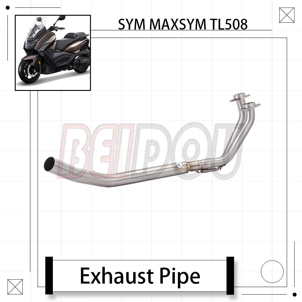 

For SYM MAXSYM TL508 TL 508 508TL 508 TL Motorcycle Modification Stainless Steel Exhaust Pipe Front Section