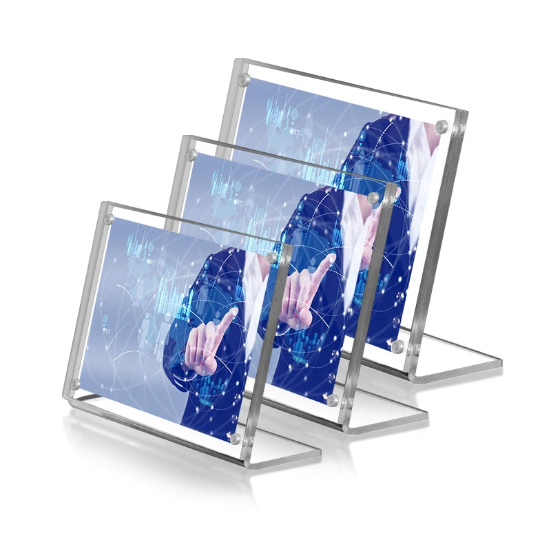 Transparent Acrylic Magnetic Display Stand, Business Card And Seat Display Rack, Hotel And Restaurant Price Decoration Shelf