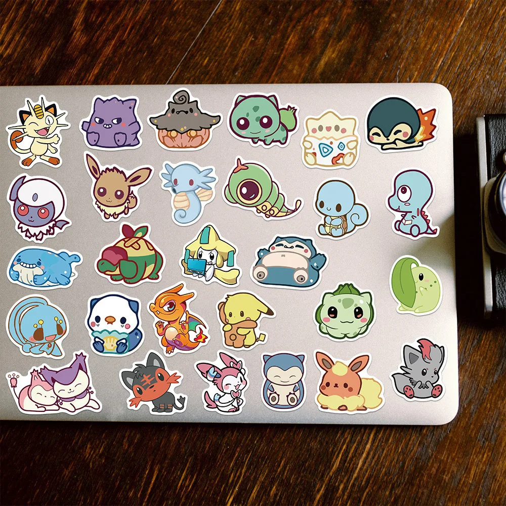 10/30/50pcs Pokemon Stickers Anime Kawaii Cartoon Decals Graffiti Skateboard Diary Guitar Laptop Kids Waterproof Cute Sticker