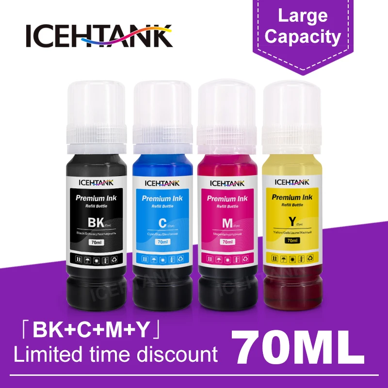 

ICEHTANK для Epson L3150 для принтера EcoTank L3110 L4150 L4160 ET-2750 3750 4700 4750 2720 101 102 103 104 001 003