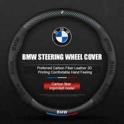 Carbon Fiber Car Steering Wheel Cover for BMW M E46 E90 E60 F30 E39 F10 F20 E87 E36 F20 F30 E92 1 2 3 5 6 7 Series X1 X3 X5 X7