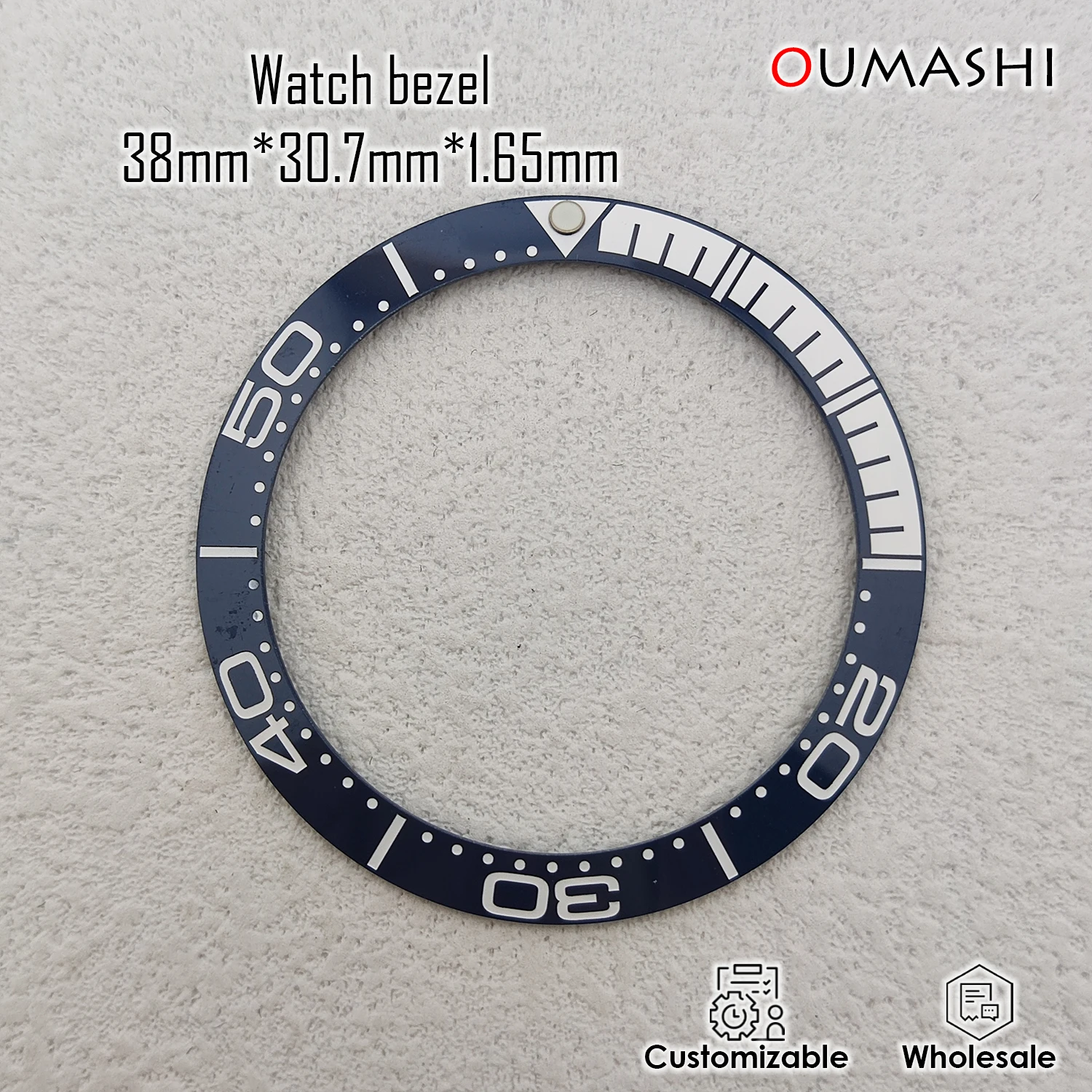 38mm * 30.7mm ceramic bezel inserted at an Angle is suitable for 40mm/41mm case watch accessories