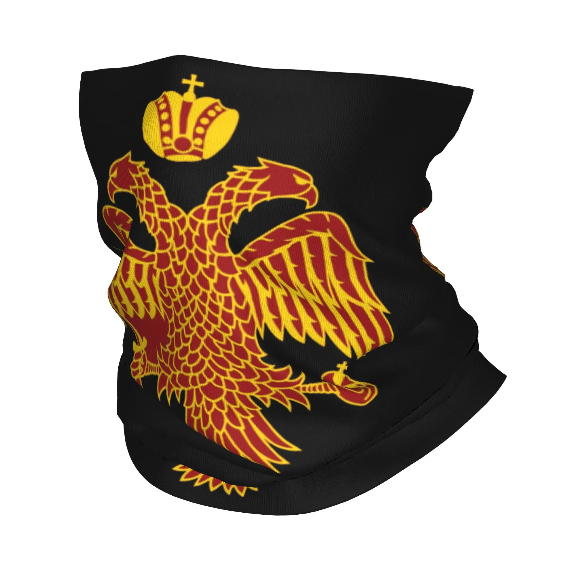 Byzantine Imperial Flag Neck Gaiter Women Men UV Face Shield Winter The Greek Orthodox Churches Bandana Scarf for Cycling
