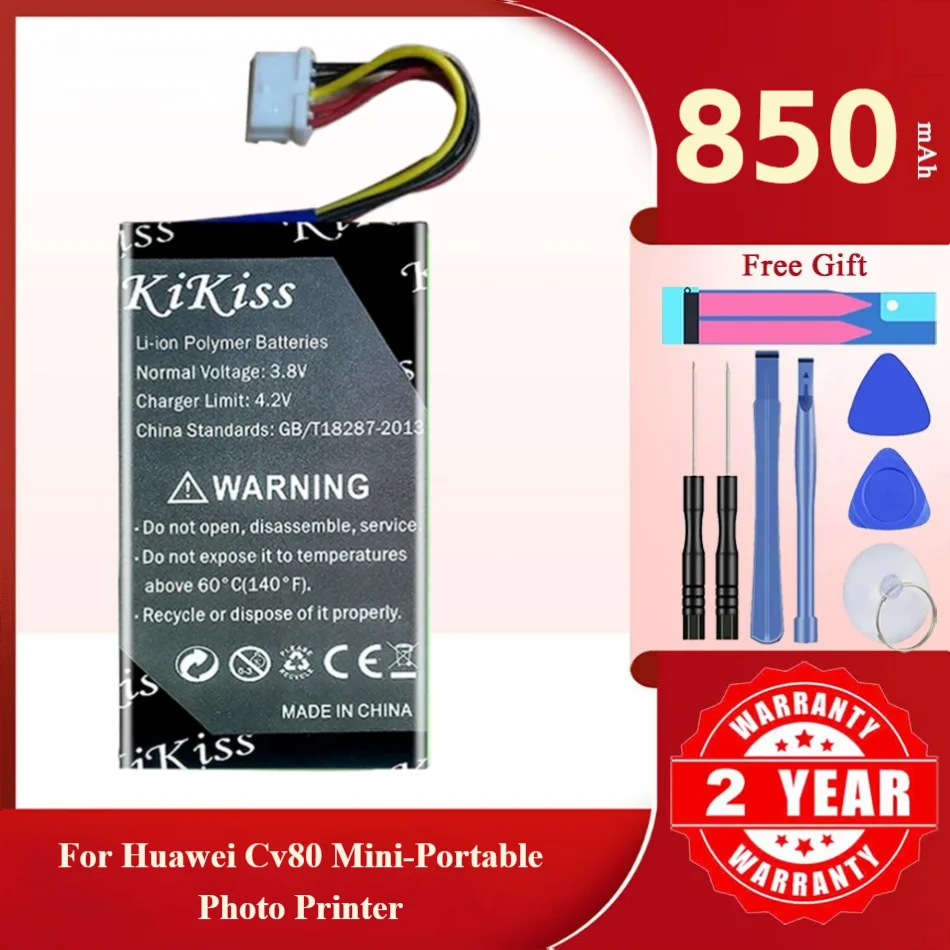 

Мощный аккумулятор KiKiss емкостью 850 мАч P0925-HF для мини-портативного фотопринтера Huawei CV80