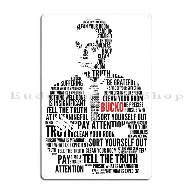 Bucko Jordan Peterson Design 12 Rules For Life Dr Jordan B Peterson Gift Craftednorthuk Metal Plaque Poster Designing Club