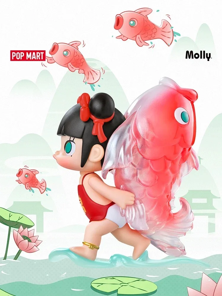 

POP MART MOLLY Hold You Tight Cute Elevator Toy Kawaii Doll Collection Figurine Model Anime Action Figure Toy Mystery Box