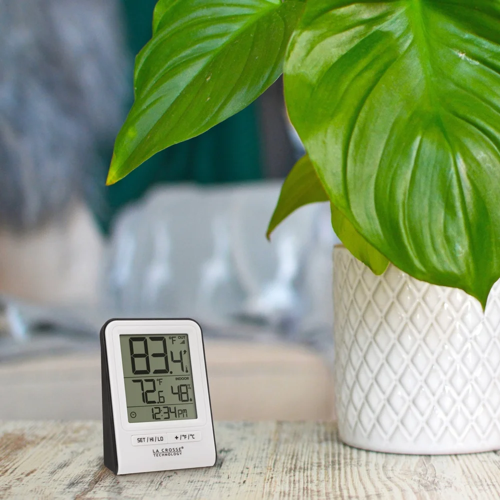 Wireless Weather Station Indoor Outdoor Temperature Monitor Humidity Sensor Long Range Transmission Time Display Battery