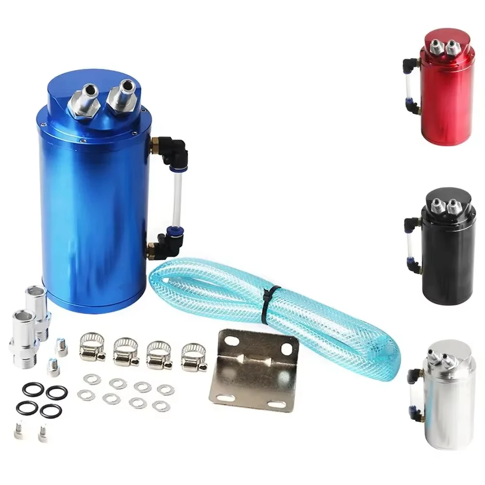 High quality Universal aluminum Round Shape oil catch can tank Oil Catch Can Kit Aluminum Reservoir Oil Catch Tank