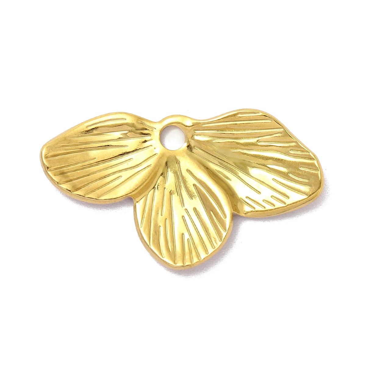 5pcs/Lot French Stainless Steel Garland DIY Earrings Charms Flower Heart Necklace Pendants Women\'s Ginkgo Leaf Jewelry Wholesale
