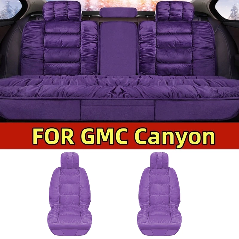 FOR GMC Canyon Car seat cover for winter thickened short plush warm front and rear row 5 seats fully wrapped seat cover