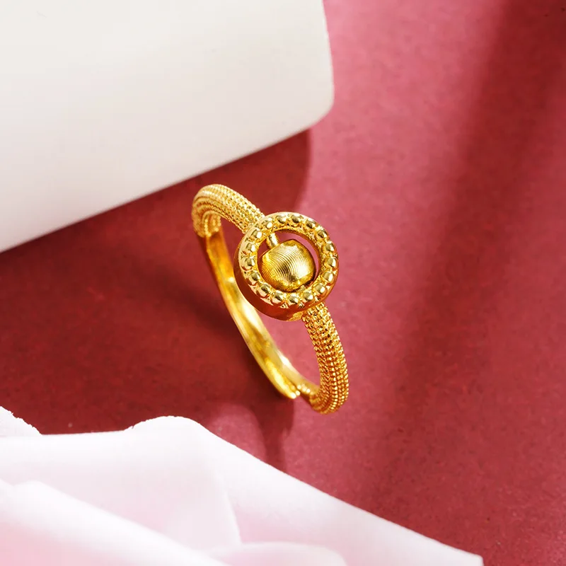 

AU999 Роскошное кольцо с бриллиантами Lucky Bead | Инкрустированный бриллиантами край бисера, ремешок из розового золота, гламурный для романтического выглядя
