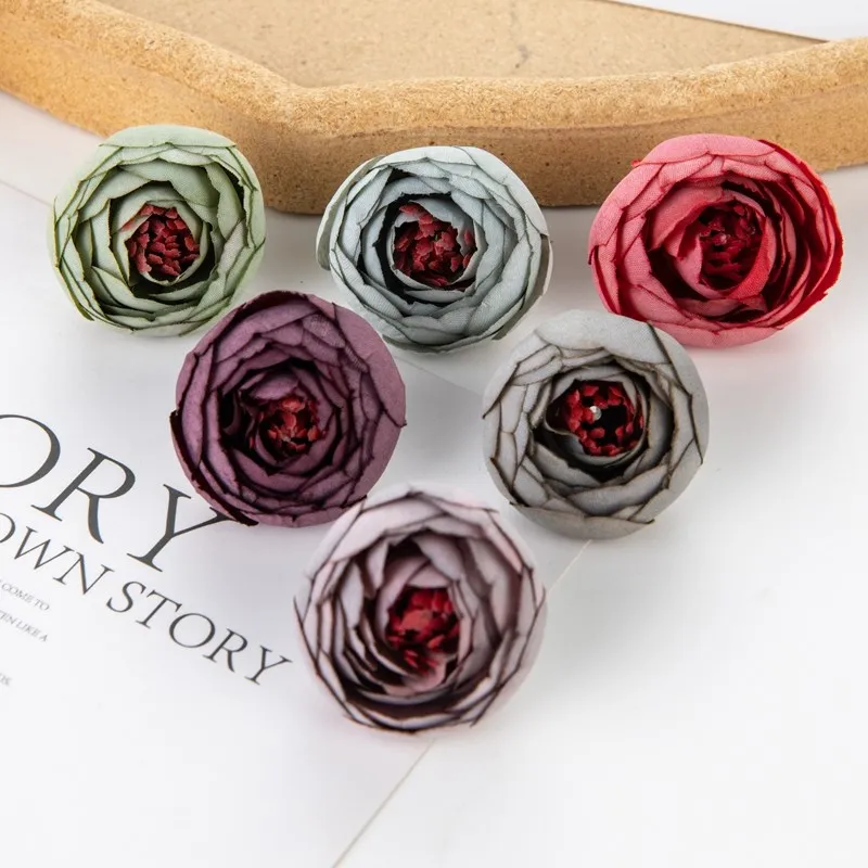 10 Stück Künstliche Blumen aus Seide, Teegarten-Rosen, Großhandel, Scrapbook, Heimdekoration, Girlande, Hochzeitsstrauß, DIY-Geschenk, Süßigkeitenbox – Detail 4