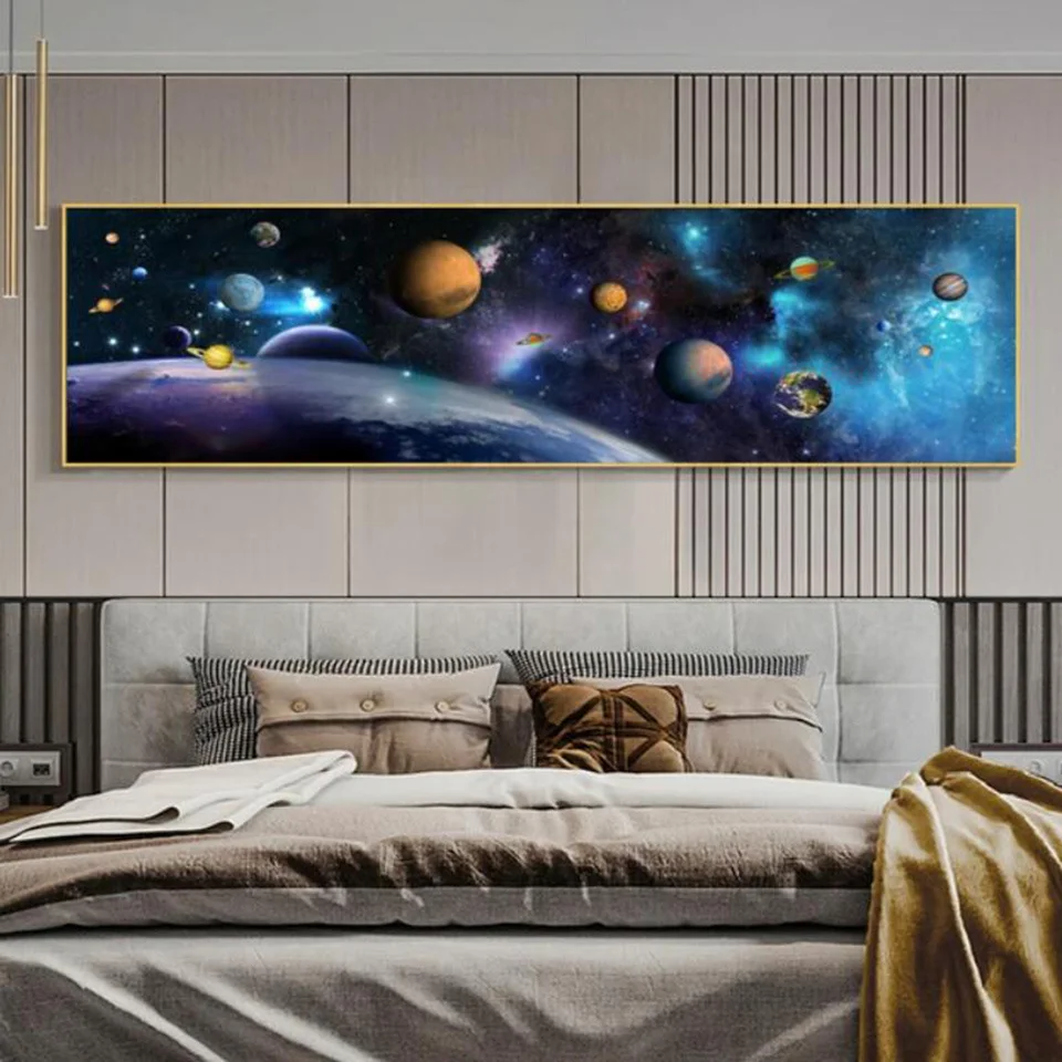 Space Solar System Planet Astronaut Landscape Large Full Diamond Painting 5d DIY Diamond Mosaic Jewelry Cross Stitch Gift Y1369