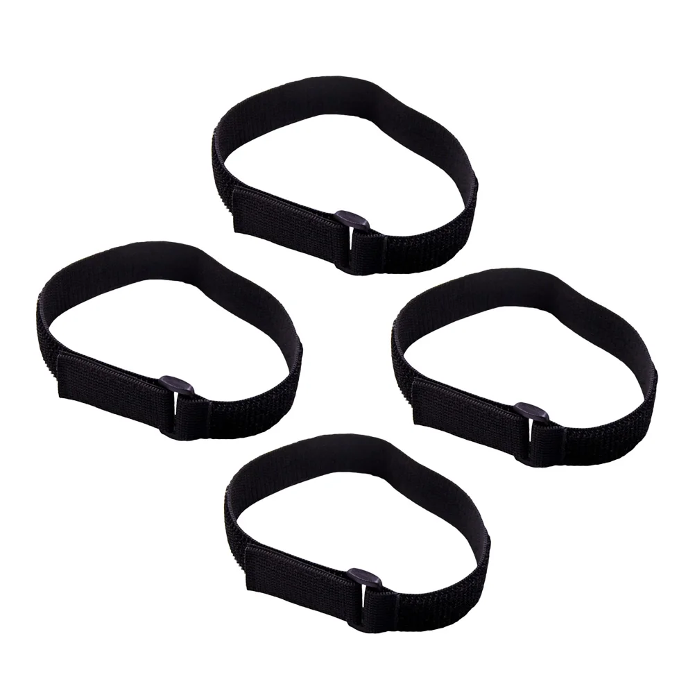 

4 Set Anti Slip Adjustable High Boots Straps Elasticity Knee Belt Black Keeping Boot Strap Non slip Leg Belt Reusable Long Boot