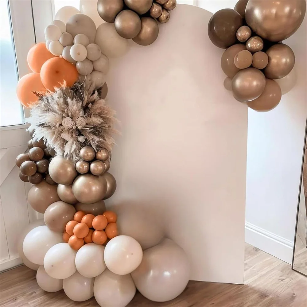 40 قطعة من بالونات الخريف الملونة المحروقة باللون البرتقالي العاري البني المعدني بالونات الشمبانيا لخريف الخريف وزينة حفلات عيد الشكر #3