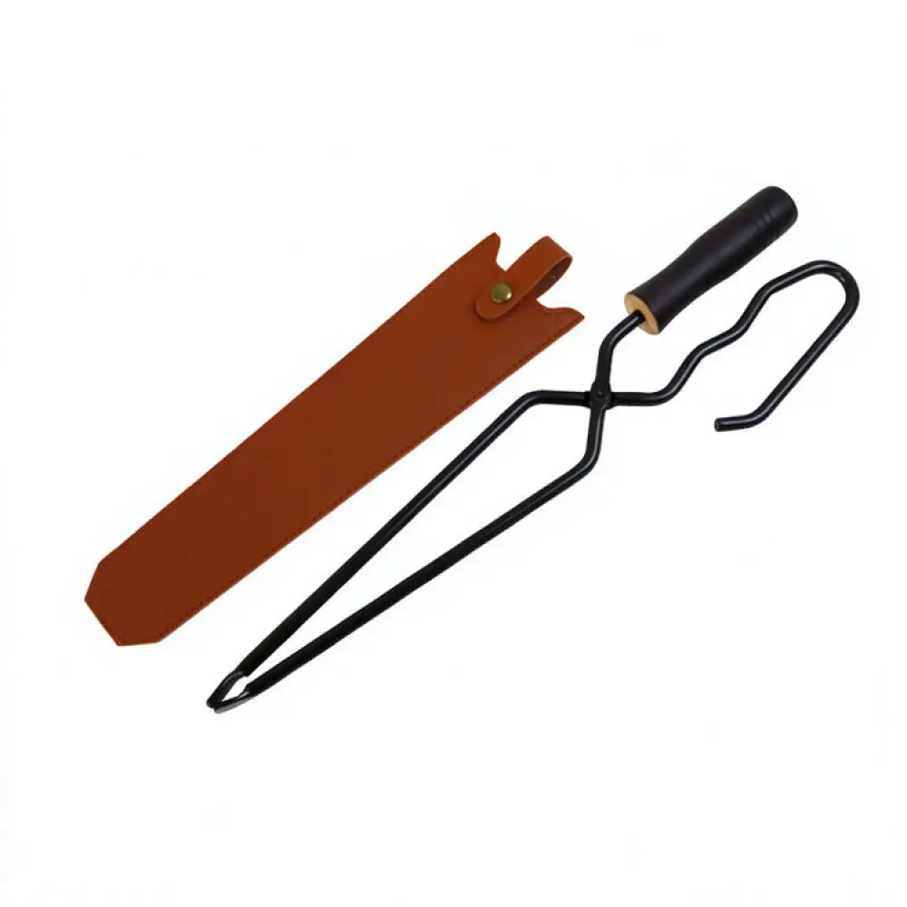 Portable Charcoal Clip For Camping BBQ Grilling Fire Tongs Durable Iron Wood Grabber Outdoor Picnic Stove Accessory