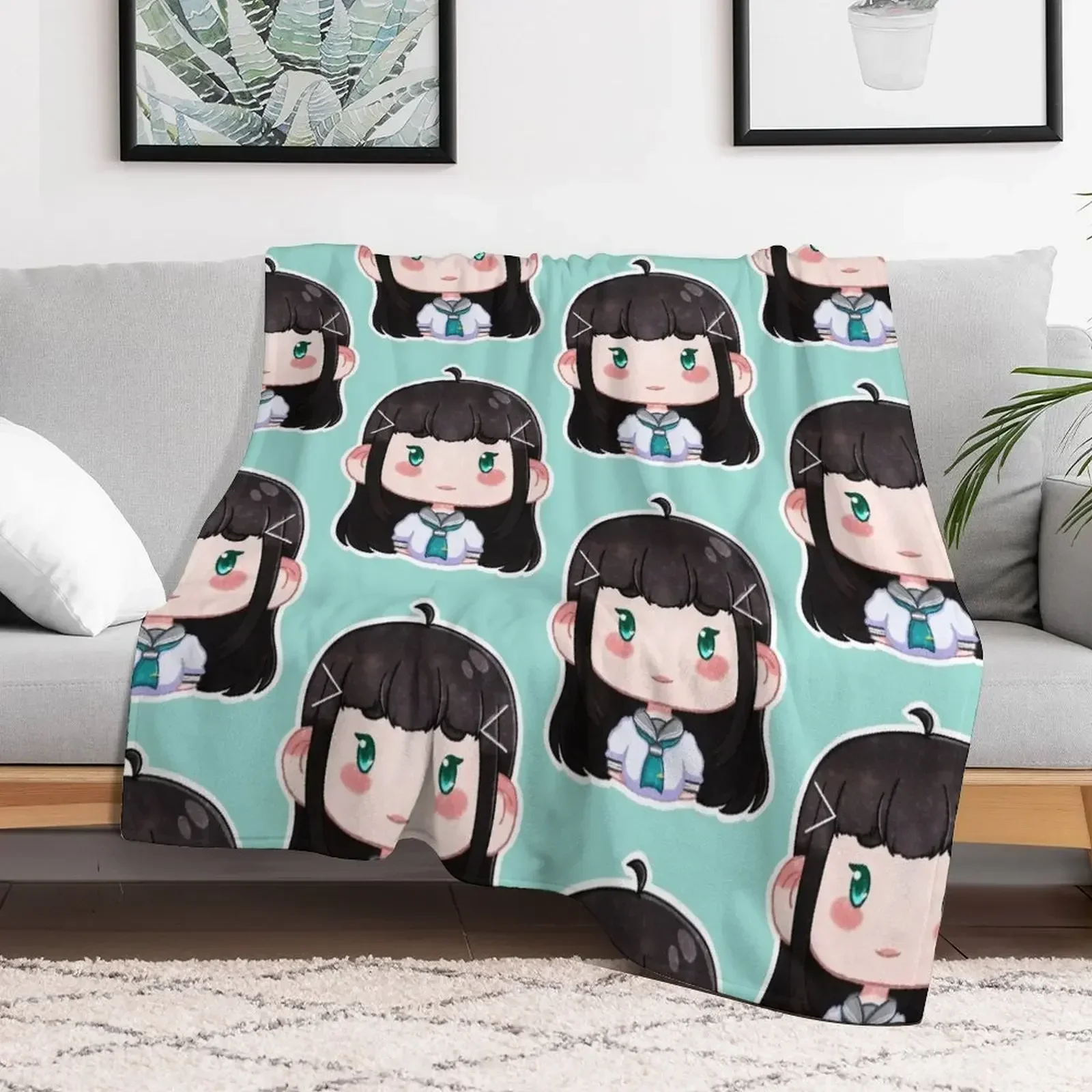 Love Live sunshine!! - Dia Kurosawa Throw Blanket for sofa Furry Kid'S Plaid on the sofa Blankets