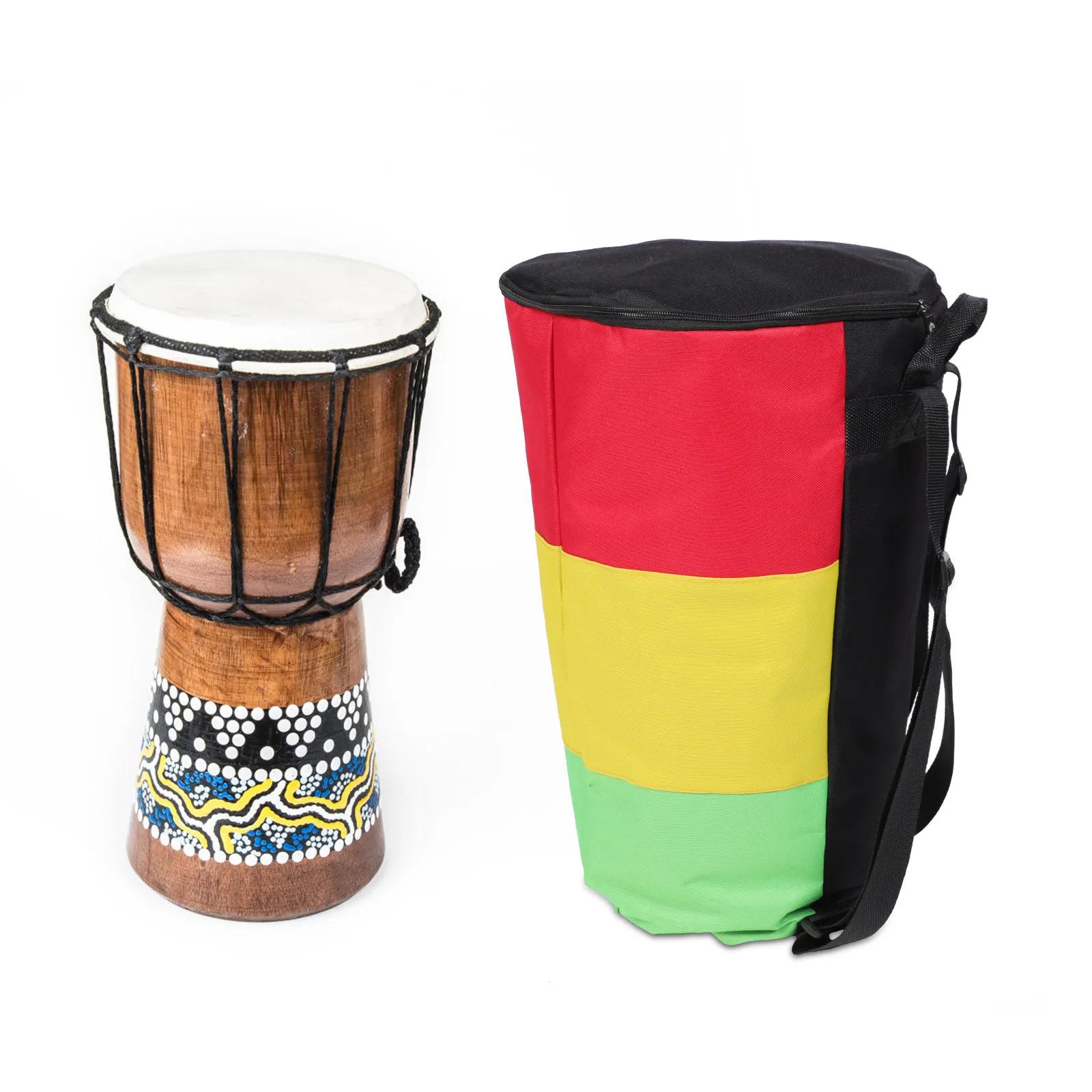 

Portable African Drum Bag Waterproof Oxford Fabric Music Instrument Storage Bag Large Capacity Dual Shoulder Strap for Djembe