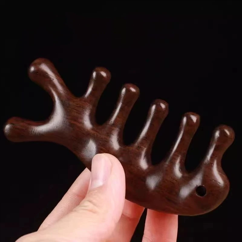 

Gua Sha Tool for Face & Body Christmas Gifts for Women Mon 4 in 1 Sandalwood Comb Jaw Lifting Nose Sculpting Head Massage Comb