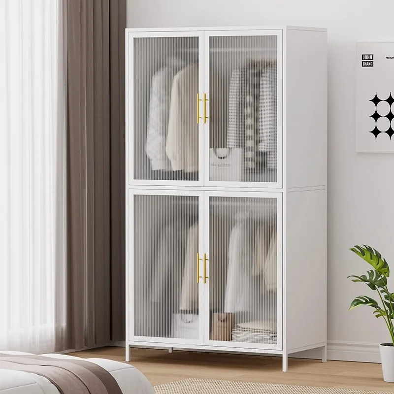 

Steel Wardrobe Bedroom Home Shelf Floor-to-ceiling Multifunctional Cabinet Multi-layer Storage Rental House