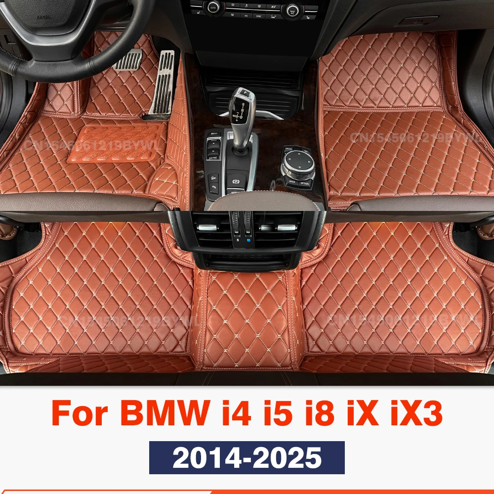

For BMW i4 i5 i8 iX iX3 Custom Car Floor Mats Automobile Carpet Cover Interior Details Accessories Protective Pad Parts