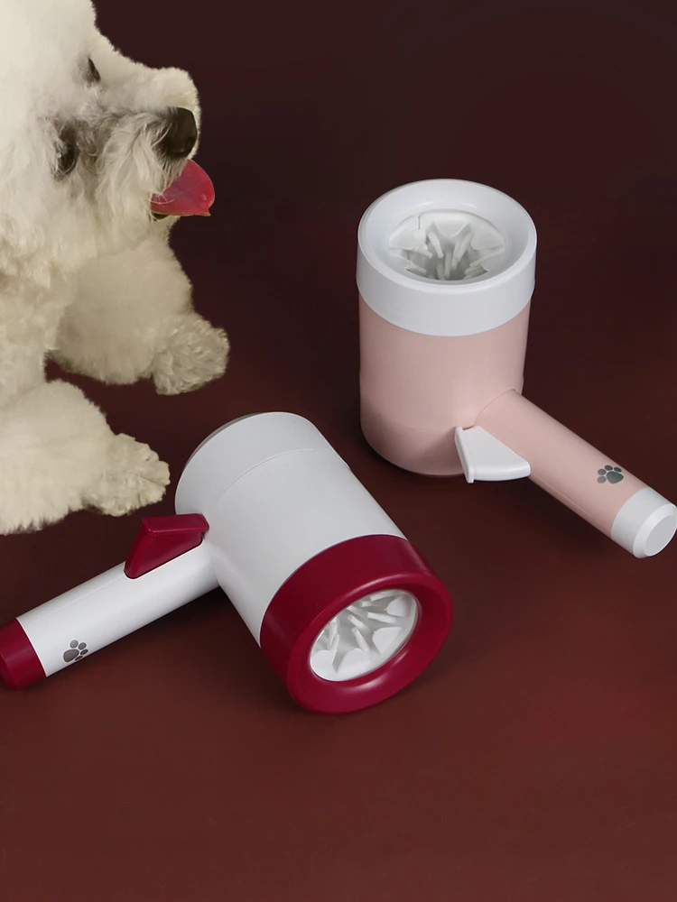 Pet Dog Automatic Foot Wash Cup Wipe Free Tool