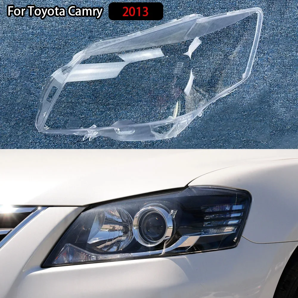 

For Toyota Camry 2013 Auto Case Headlamp Caps Car Front Headlight Lens Cover Lampshade Lampcover Head Lamp Light Glass Shell