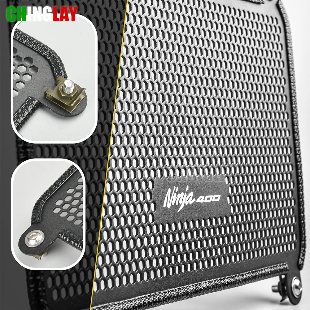 Motorcycle Radiator Grille Guard Fit with Kawasaki Z400 2019-2025 Ninja400 2018-2025 Radiator Protective Cover Accessories